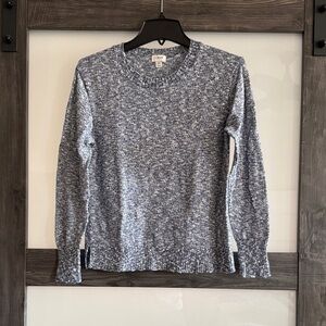 J. Crew Women’s Heathered Blue Crewneck Sweater